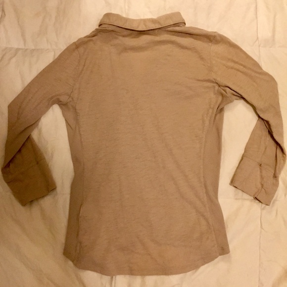 NY & Co Stretch Khaki Top XS - Picture 4 of 5